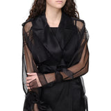 Cappotto donna  con cintura in seta