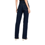 Jeans donna straight con perle gioiello