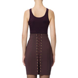 Top donna in lana con micro-logo jacquard