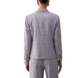 Blazer donna in tessuto check