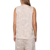 Top donna con ricamo a filo e canottiglie