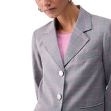 Blazer donna in tessuto check