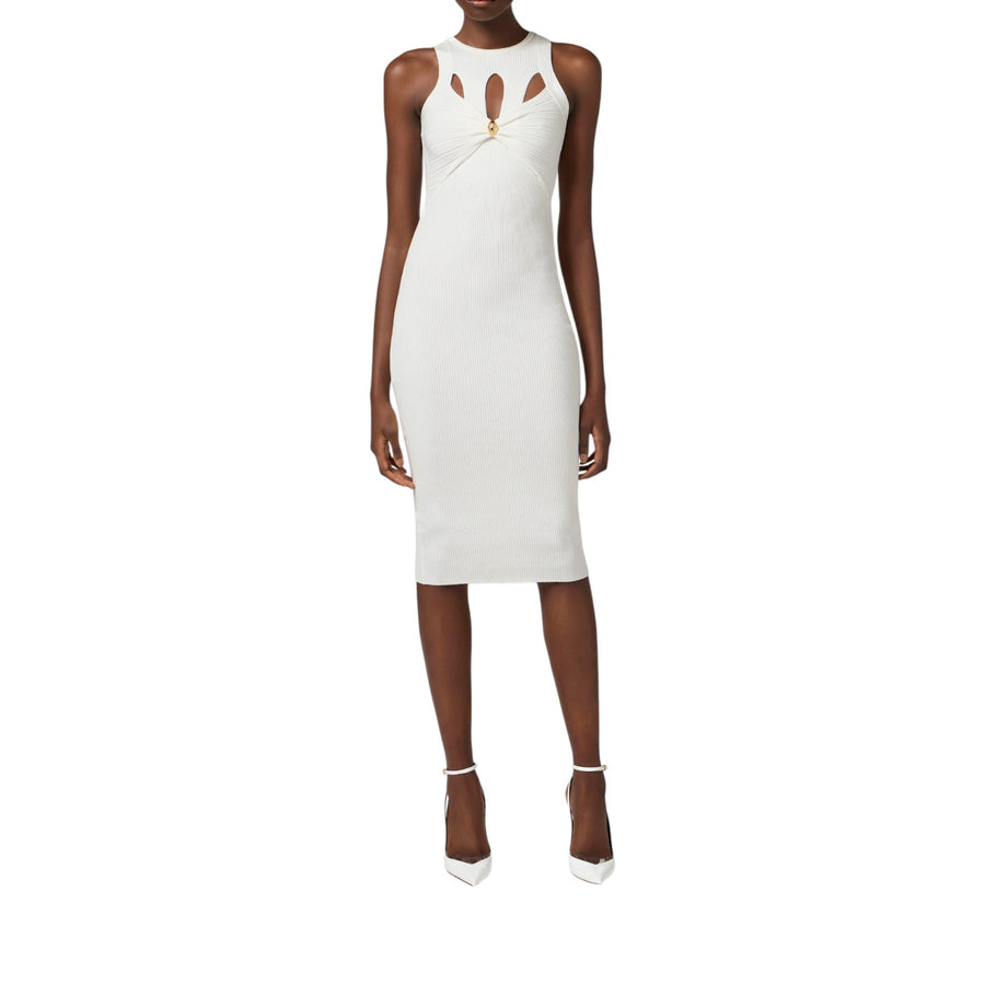 Abito donna a costine con cut out
