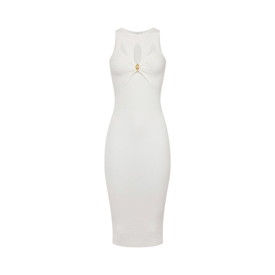 Abito donna a costine con cut out