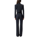 Giacca donna corta in lana poly gessata