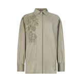 Camicia donna oversize con ricamo