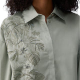 Camicia donna oversize con ricamo