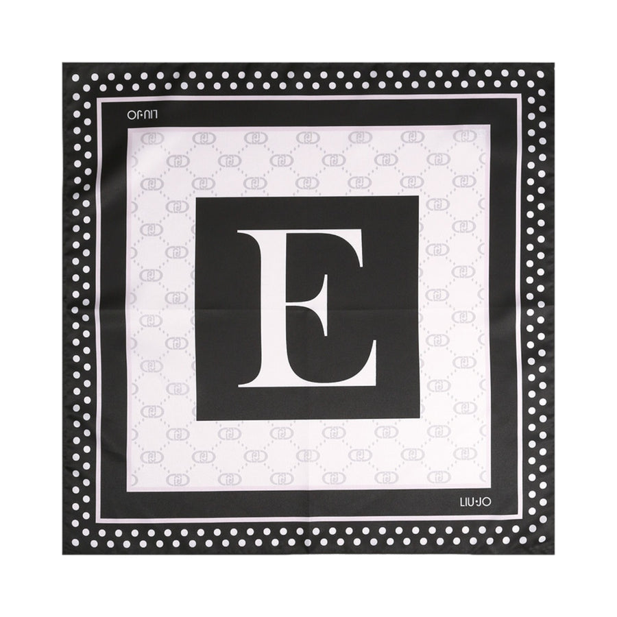 Foulard donna nero lettera E