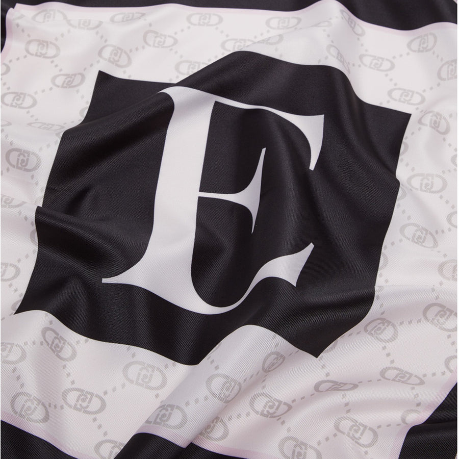 Foulard donna nero lettera E