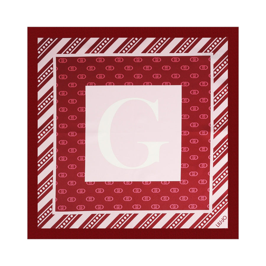 Foulard donna rosso lettera G