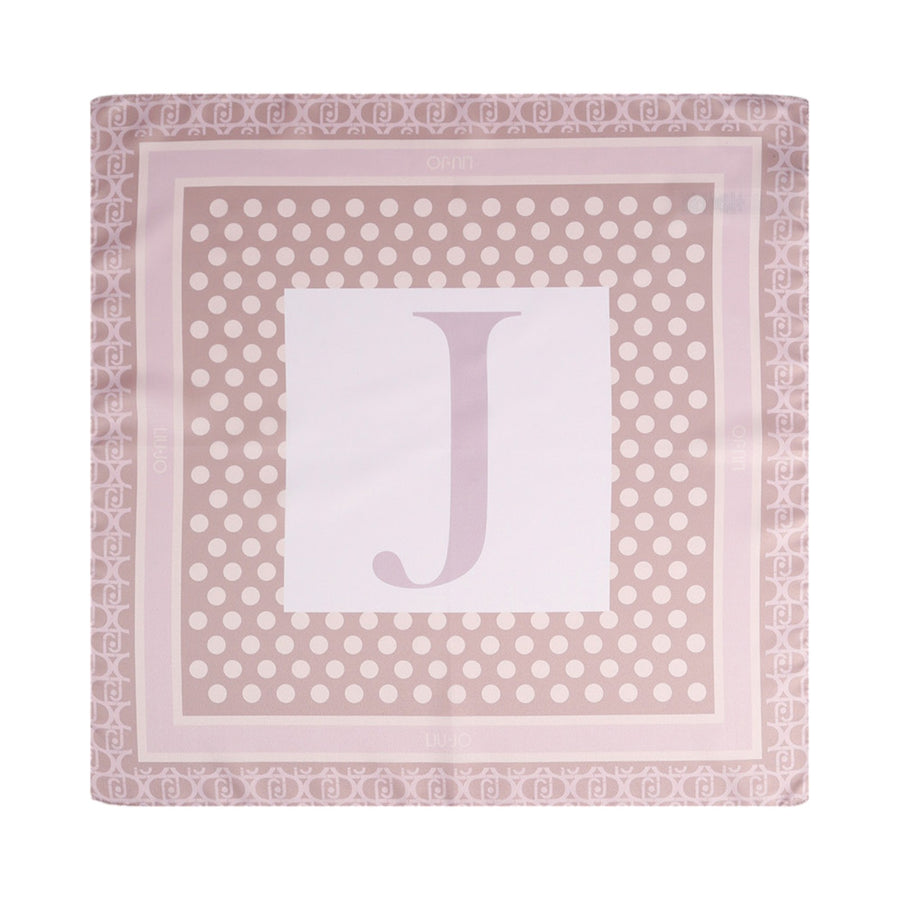 Foulard donna beige lettera J