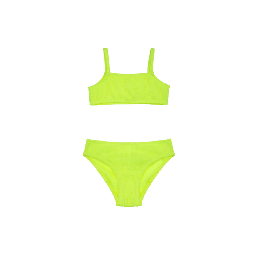 Bikini top e slip fisso everglow bimba