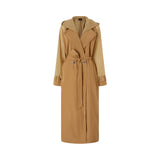 Trench donna con inserti trasparenti