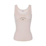 Top donna in maglia con logo