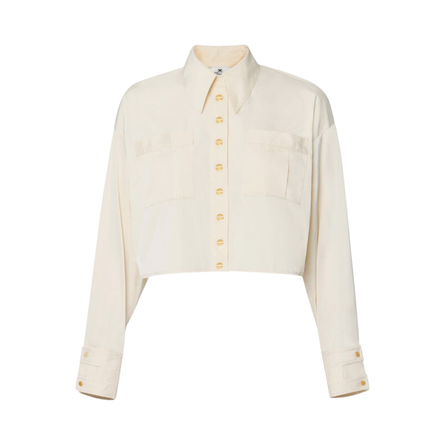 Camicia donna in tessuto vela con tasche