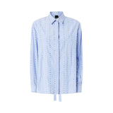 Camicia donna  a righe con decorazione gioiello