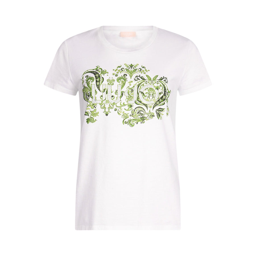 T-shirt donna con stampa floreale