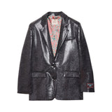 Giacca donna pitonata lucida