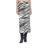 Gonna donna midi zebrata