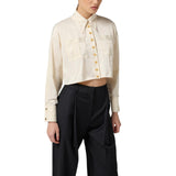 Camicia donna in tessuto vela con tasche