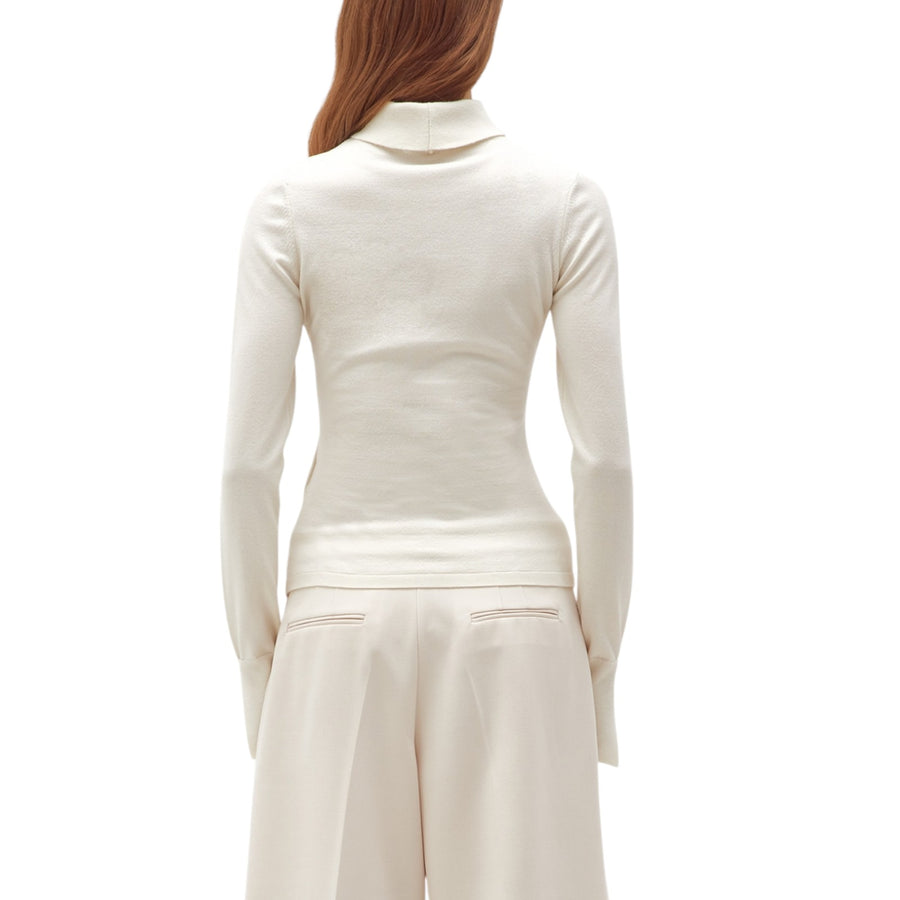 Maglia donna con colletto misto viscosa