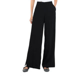 Pantaloni donna a palazzo in envers satin