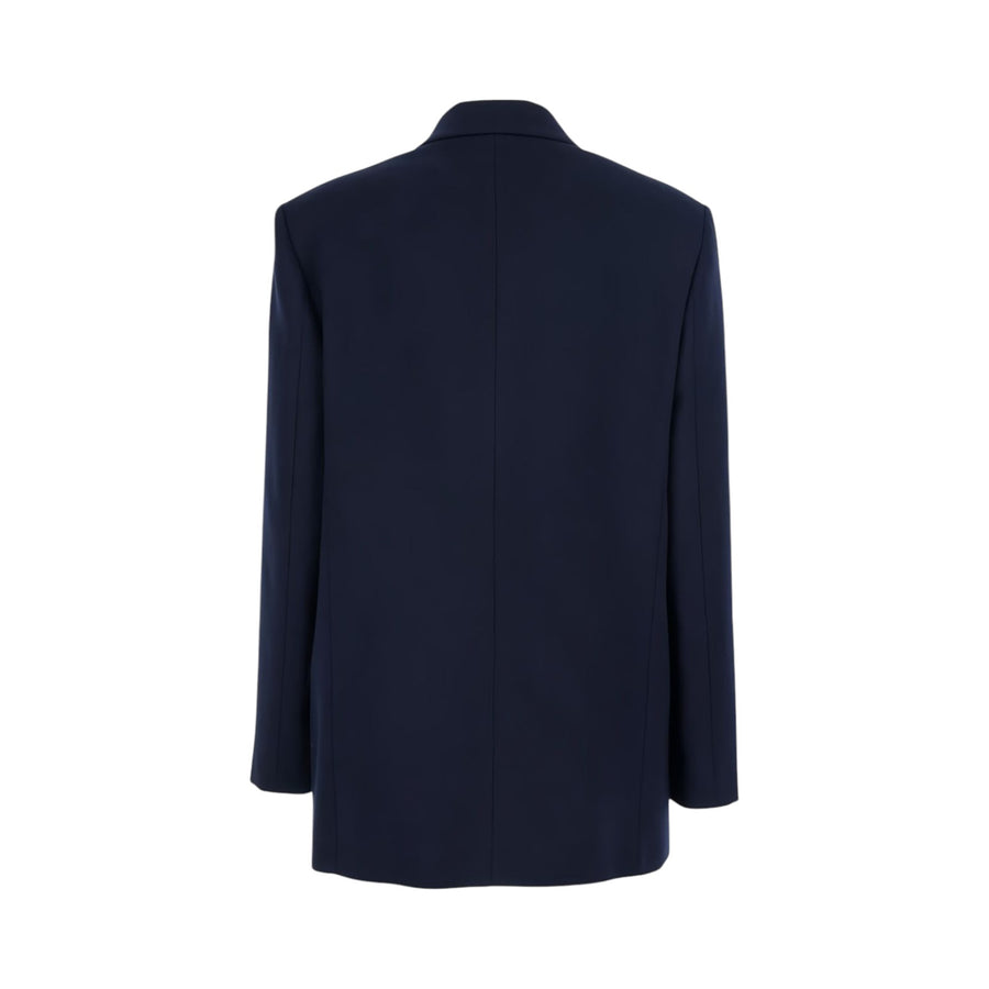 Blazer donna doppiopetto in lana con bottoni dorati