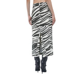 Gonna donna midi zebrata