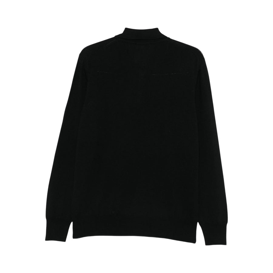 Maglia Polo Merino Rasata 3 Bottoni
