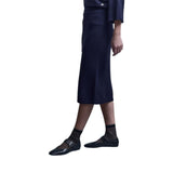 Gonna donna midi con motivo diagonale