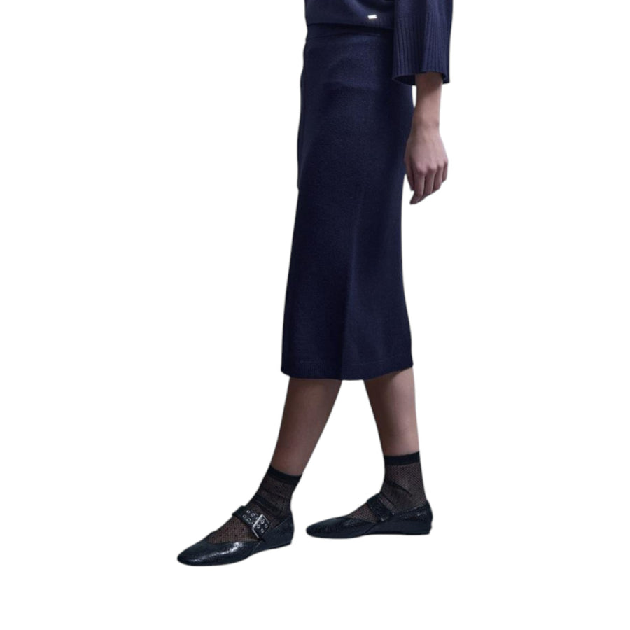 Gonna donna midi con motivo diagonale