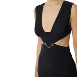 Abito donna Red Carpet in crêpe leggero con cut-out