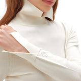 Maglia donna con colletto misto viscosa