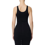 Top donna in lana con micro-logo jacquard