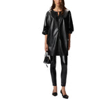 Abito donna corto effetto pelle