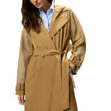 Trench donna con inserti trasparenti