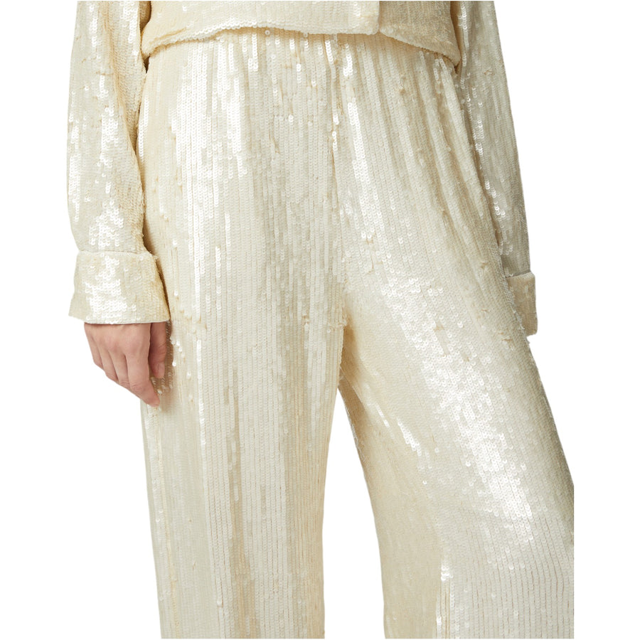 Pantaloni donna palazzo con paillettes