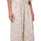 Pantaloni donna con ricamo a filo con canottiglie