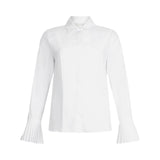 Camicia donna con dettagli plissé