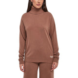 Maglia donna a collo alto e maniche lunghe