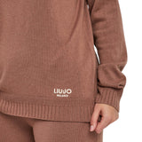 Maglia donna a collo alto e maniche lunghe