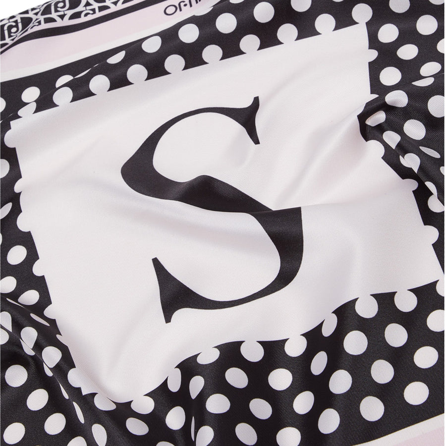 Foulard donna nero lettera S