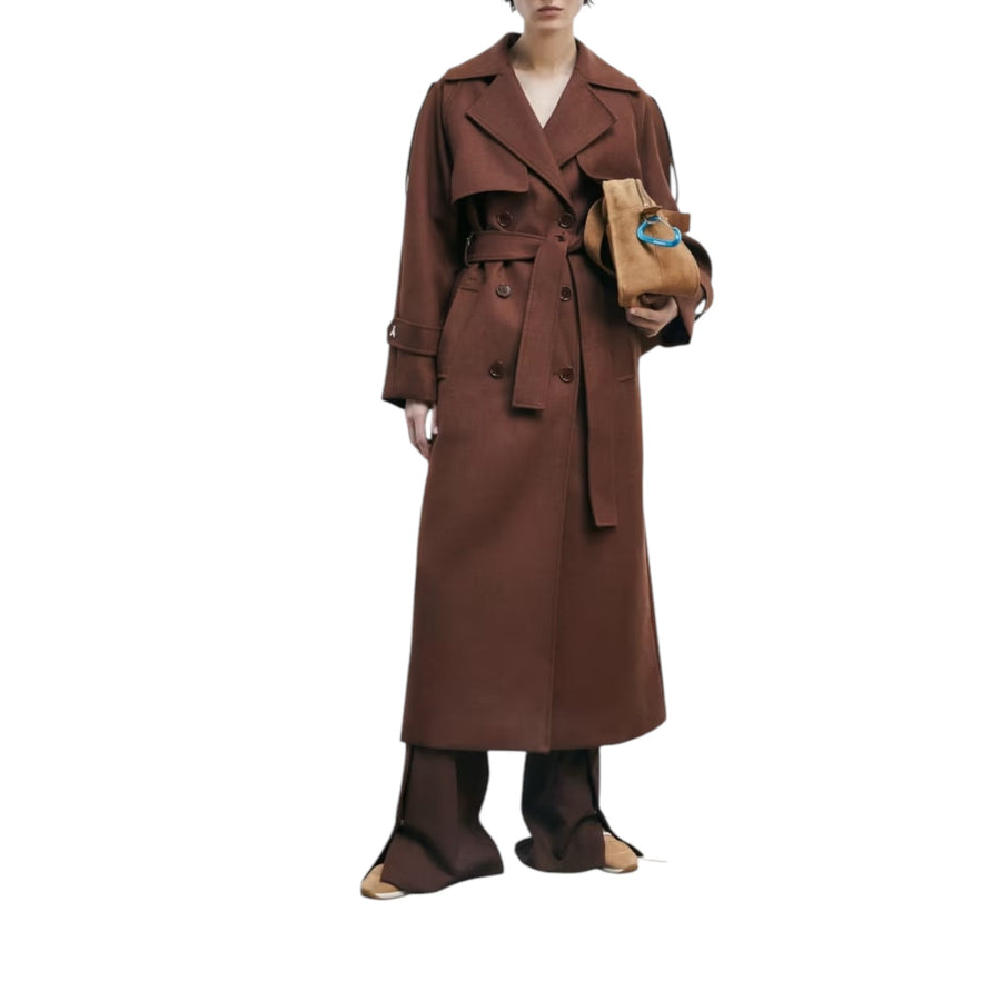 Cappotto donna trench in lana