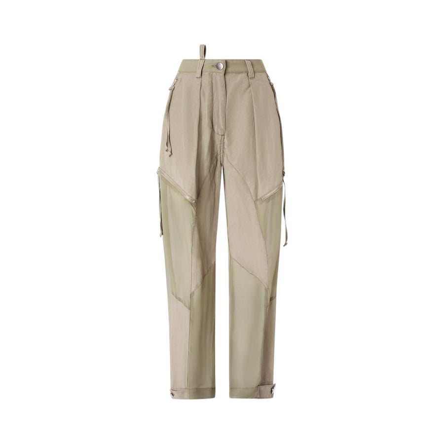 Pantaloni donna P-Pants con zip e inserti trasparenti