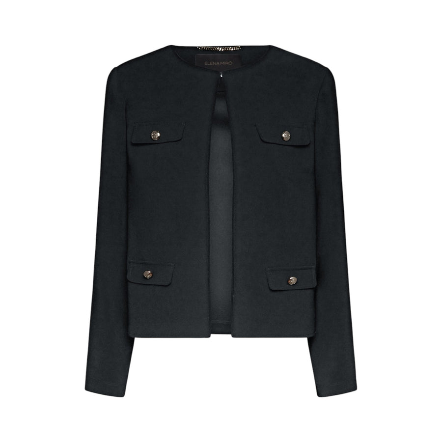 Giacca donna corta girocollo