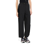 Pantaloni donna jogging in nylon e raso