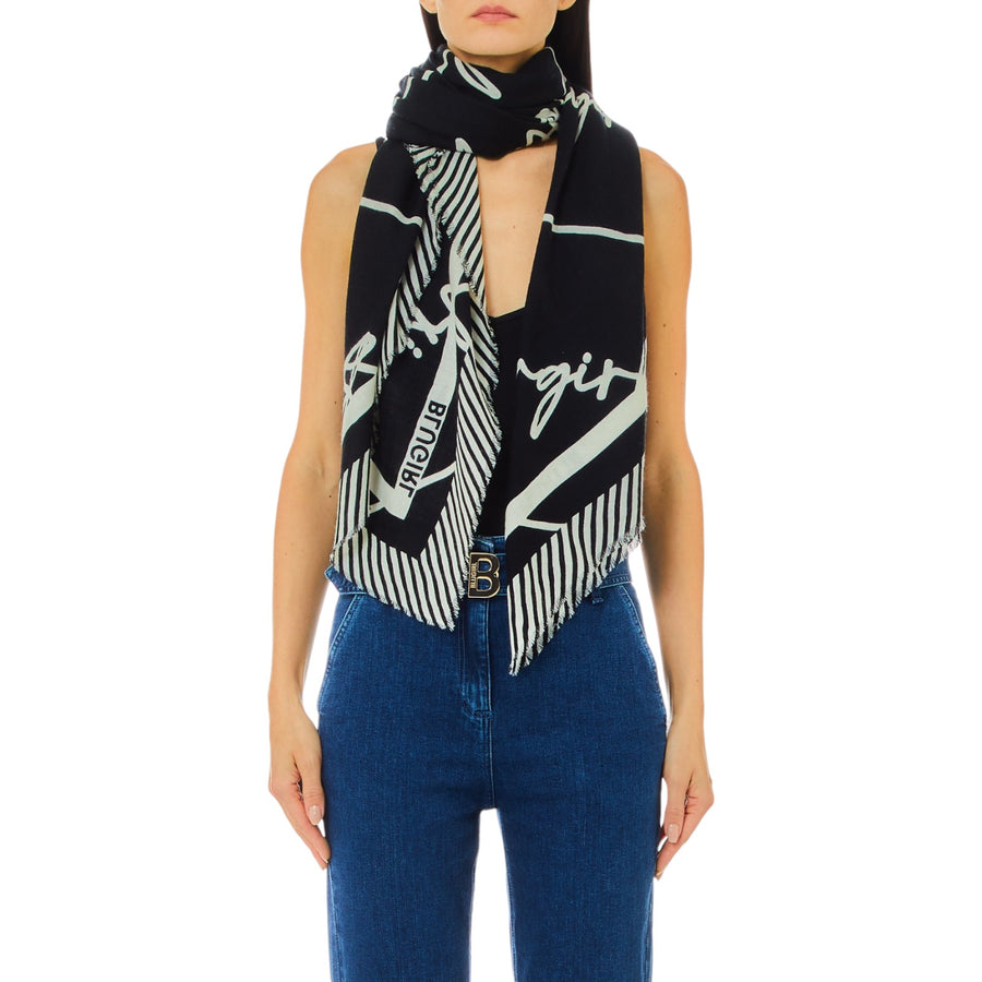 Foulard donna monogram regimental