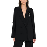 Blazer donna in envers satin