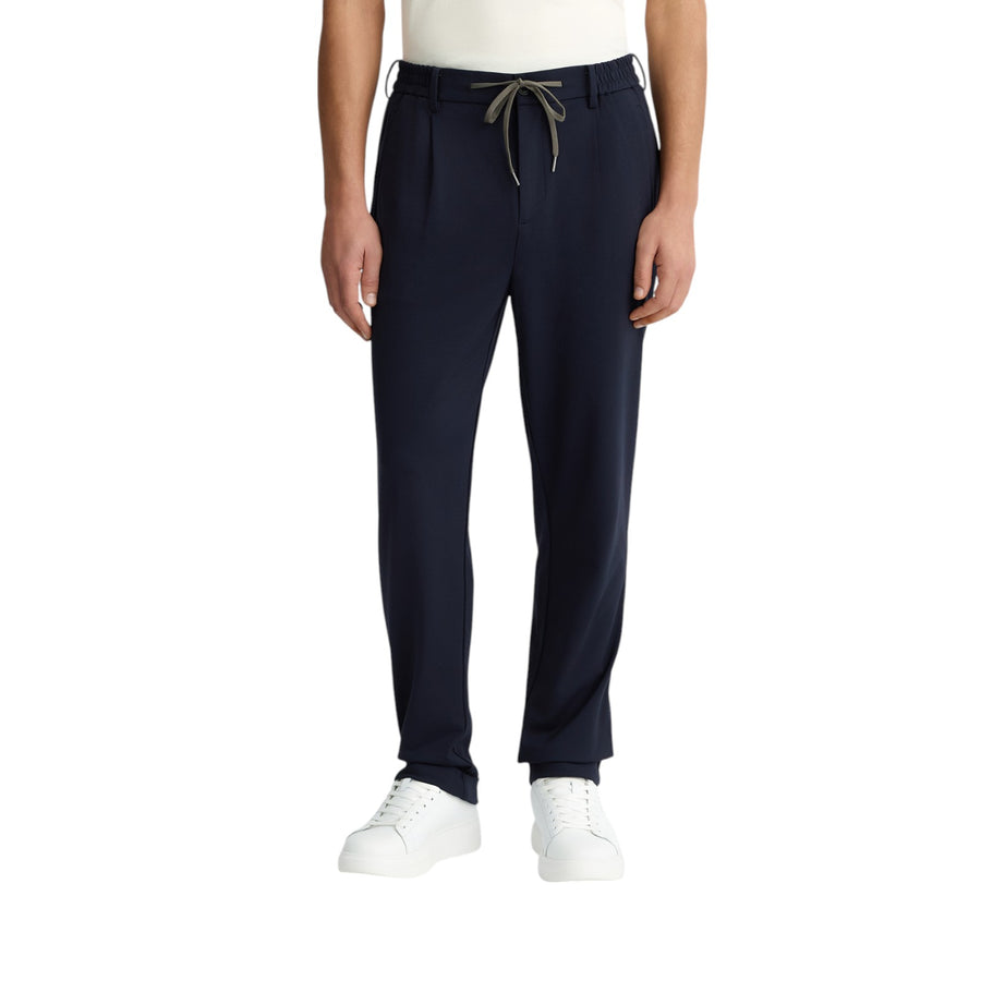 Pantaloni uomo blu scuro con pinces