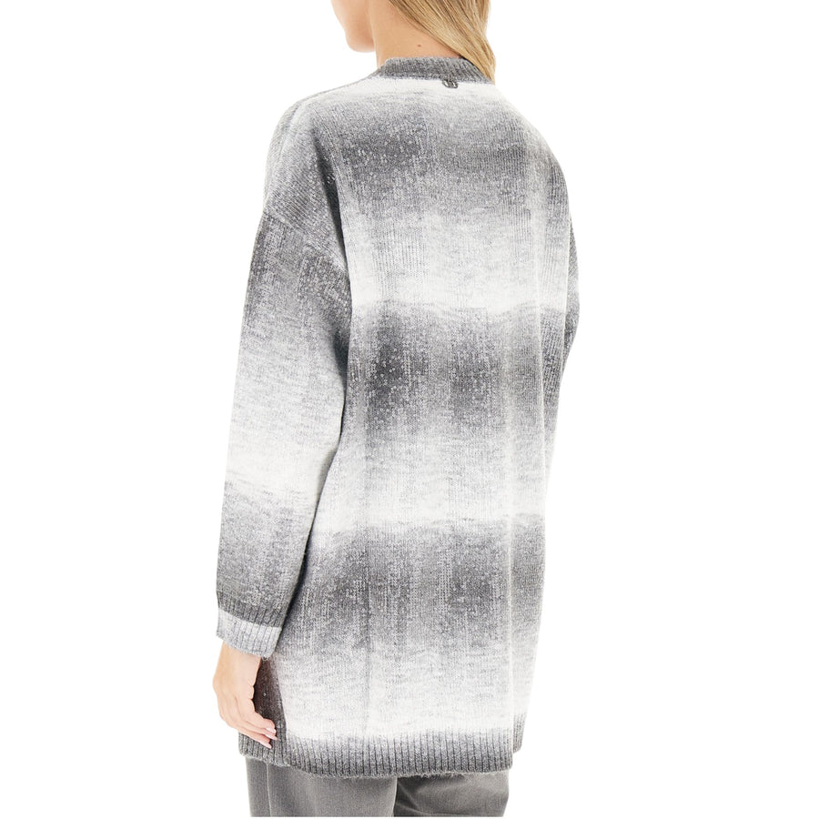 Cardigan donna lungo con paillettes